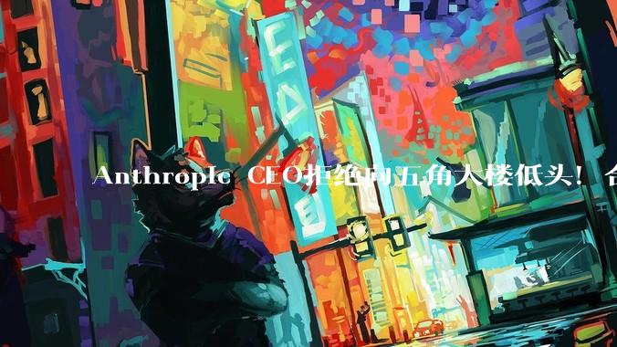 Anthropic CEO拒绝向五角大楼低头！合作可以不要，两个底线一个不让_美国***_Amodei_最后通牒