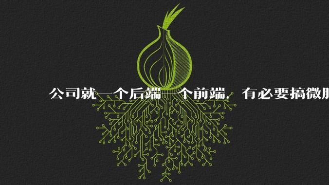 公司就一个后端一个前端，有必要搞微服务吗？